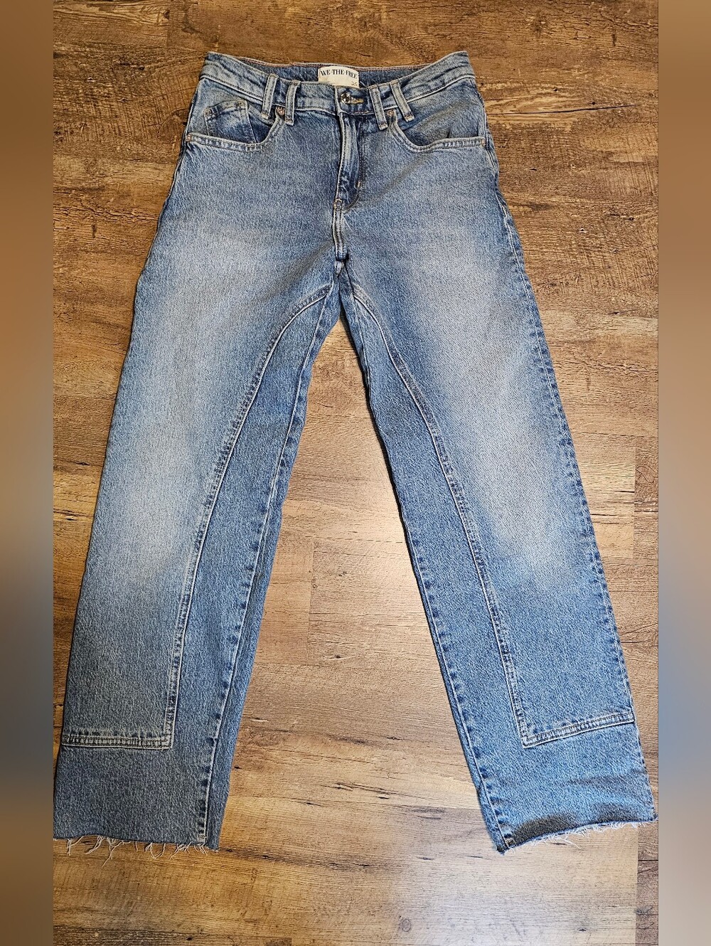 We The Free Light Blue Straight-Leg Jeans
